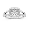 Halo Cathedral Engagement Ring 2.00ct Moissanite