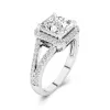 Halo Cathedral Engagement Ring 2.00ct Moissanite