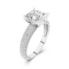 925 Sterling Silver Moissanite Engagement Ring