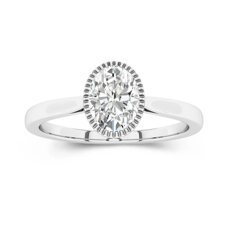 Platine Moissanite Bague de fiançailles