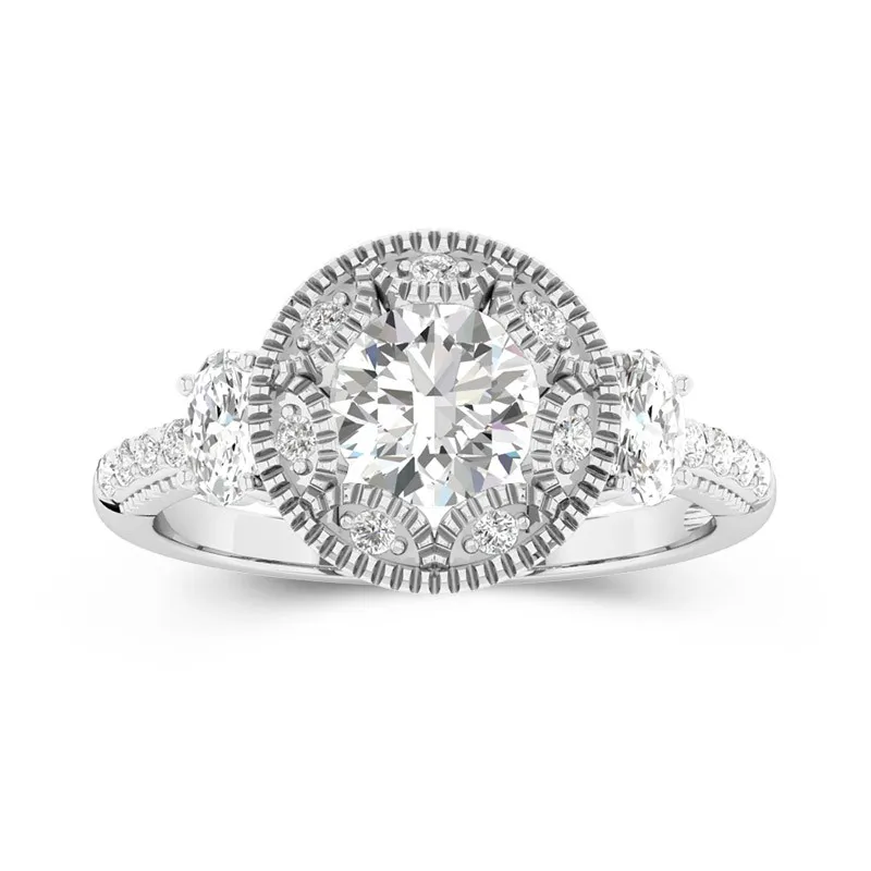 Vintage Milgrain Round Cut Engagement Ring