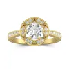 14K Gold Moissanite Engagement Ring