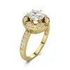 14K Gold Moissanite Engagement Ring