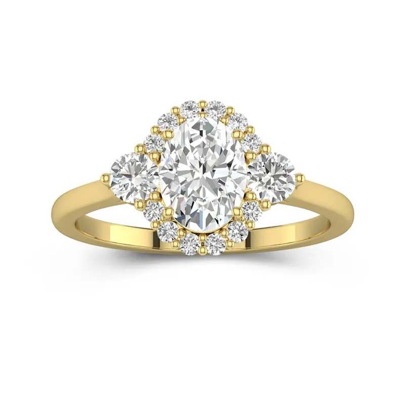 14K Gold Moissanite Engagement Ring