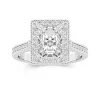 925 Sterling Silver Moissanite Engagement Ring