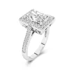 925 Sterling Silver Moissanite Engagement Ring