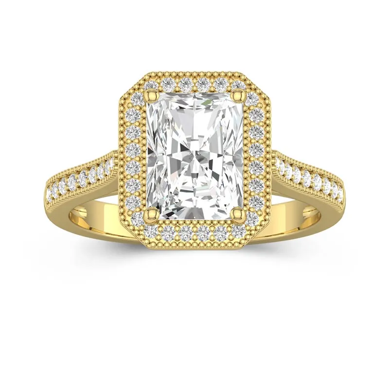 14K Gold Moissanite Engagement Ring