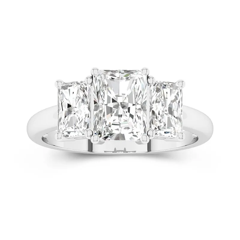 14K White Gold Moissanite Engagement Ring