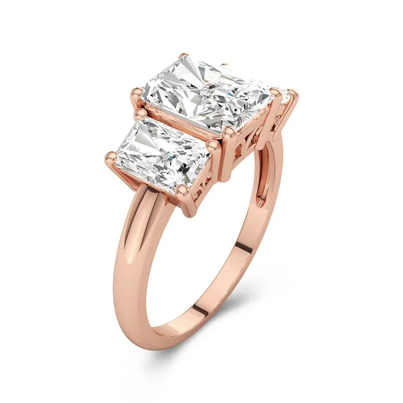 14K Rose Gold Moissanite Engagement Ring