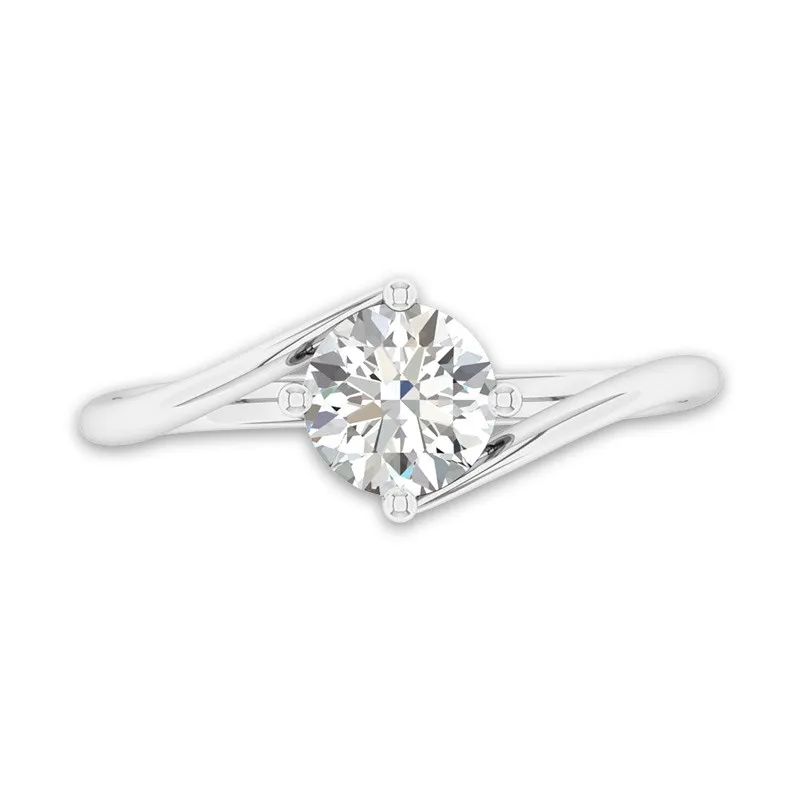 Solitaire East West Engagement Ring 1.00ct Moissanite