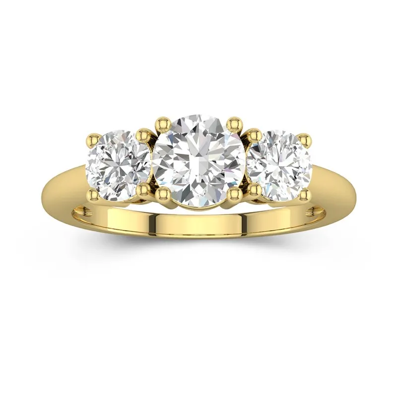 14K Gold Moissanite Engagement Ring