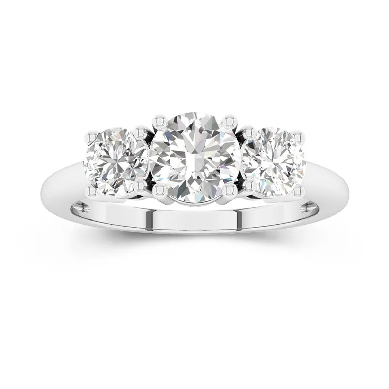 18K White Gold Moissanite Engagement Ring