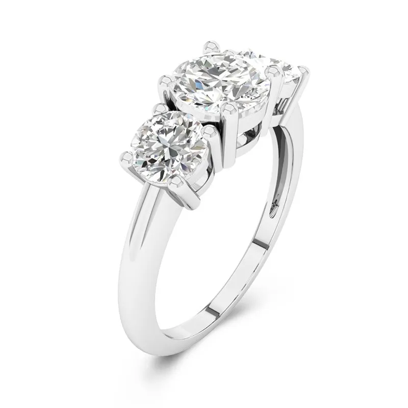 14K White Gold Moissanite Engagement Ring