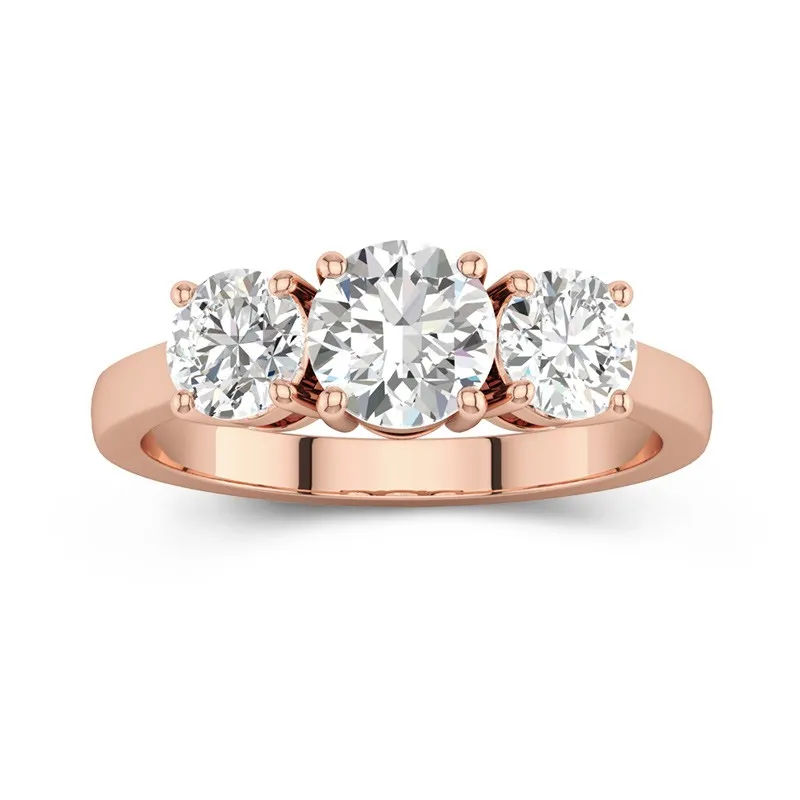 14K Rose Gold Moissanite Engagement Ring