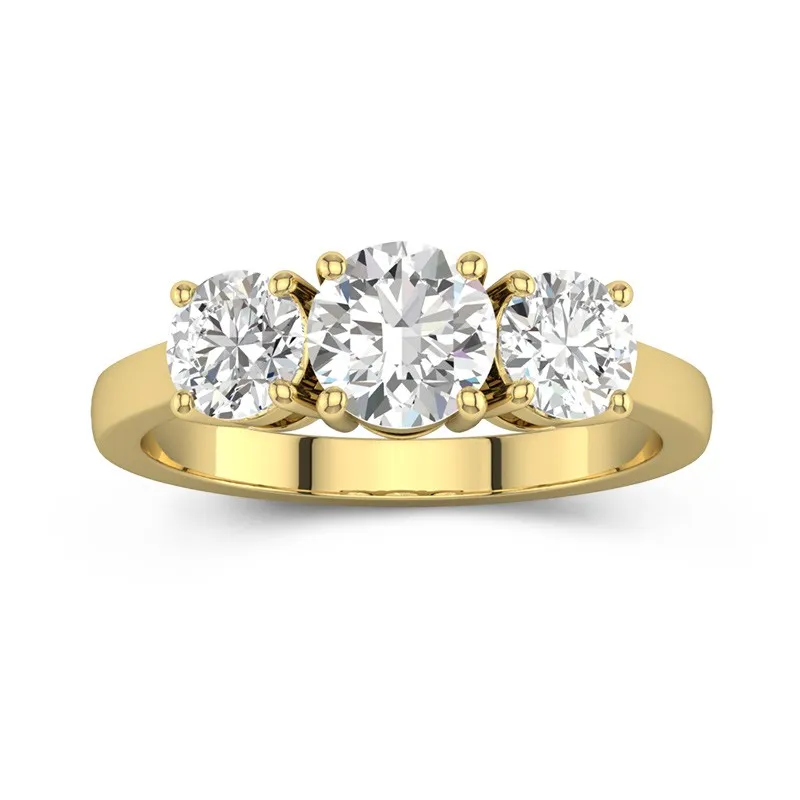 14K Gold Moissanite Engagement Ring