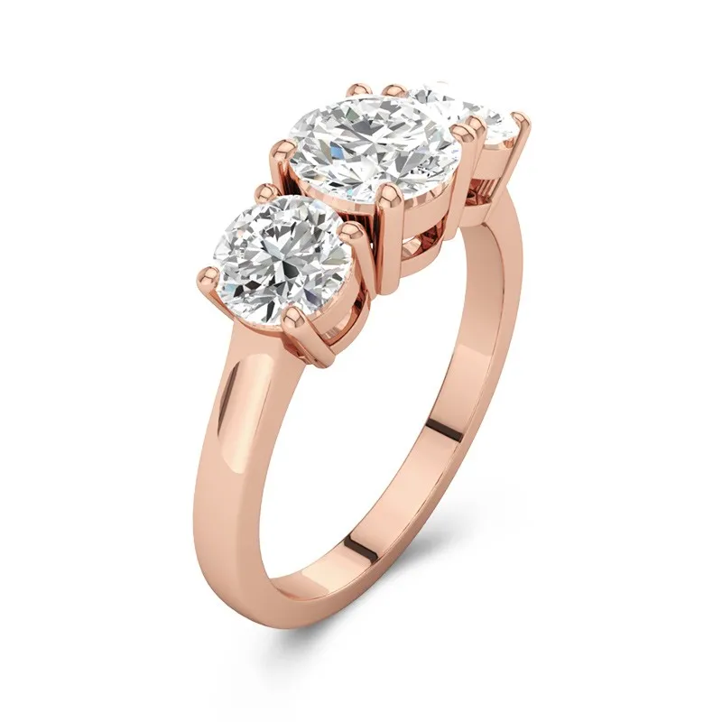 14K Rose Gold Moissanite Engagement Ring