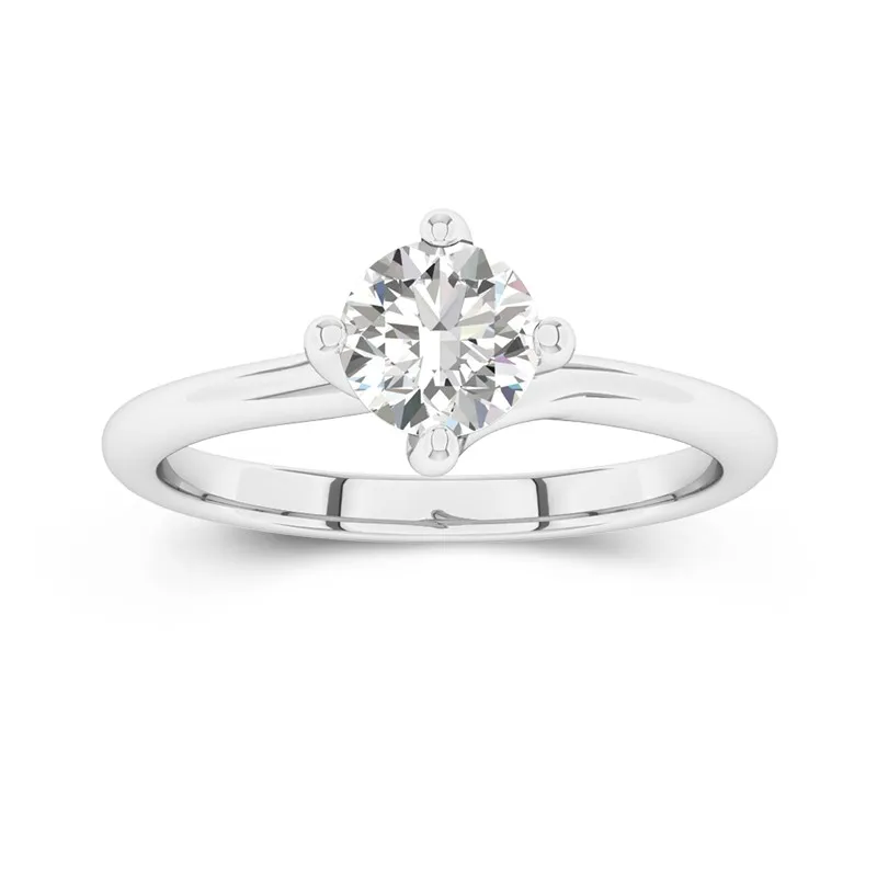 Minimalist Round Cut Engagement Ring