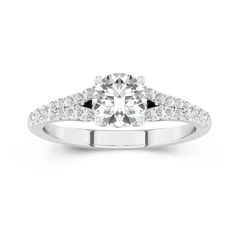 Pavé Bague de fiançailles 1.00ct Moissanite