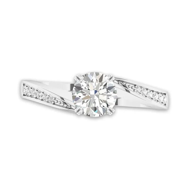 Pavé Engagement Ring 1.00ct Moissanite