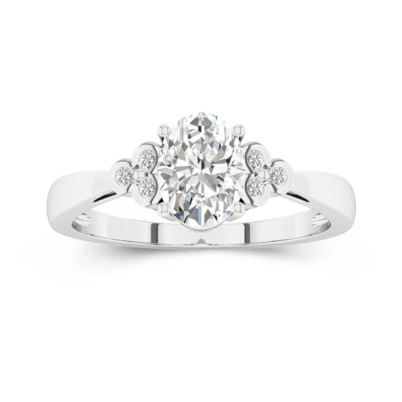 Cluster Engagement Ring 1.50ct Moissanite