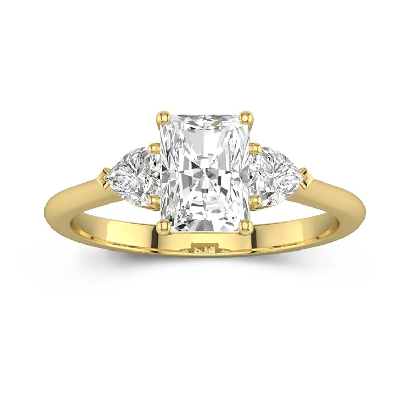 Delicate Radiant Cut Engagement Ring