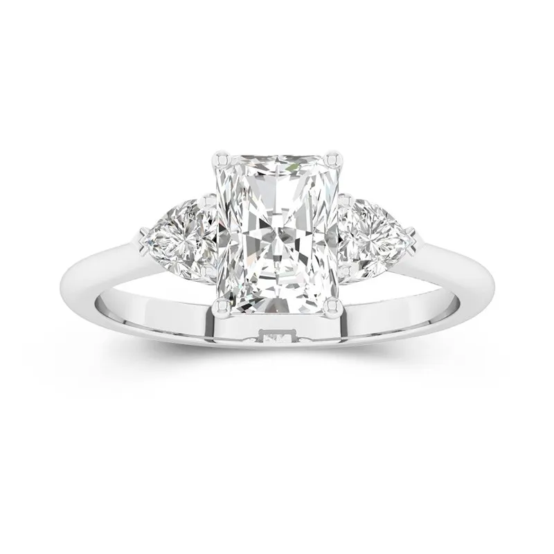 Delicate Radiant Cut Engagement Ring