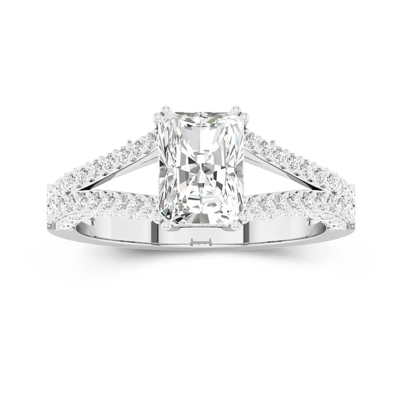 Cathedral Pavé Engagement Ring 2.00ct Moissanite