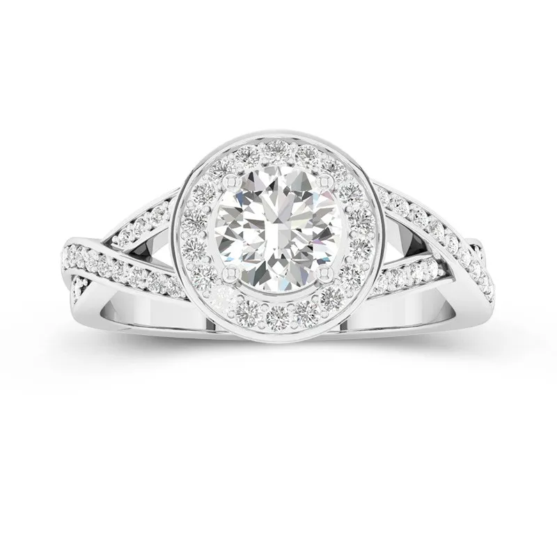 Halo Engagement Ring 1.00ct Moissanite