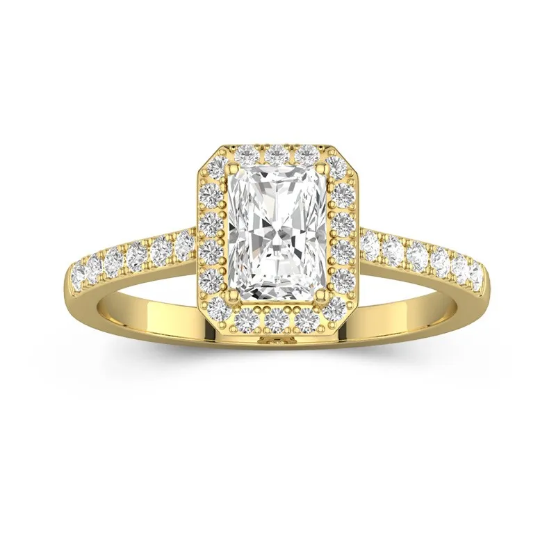 Antique Cutout Scrollwork Radiant Cut Engagement Ring