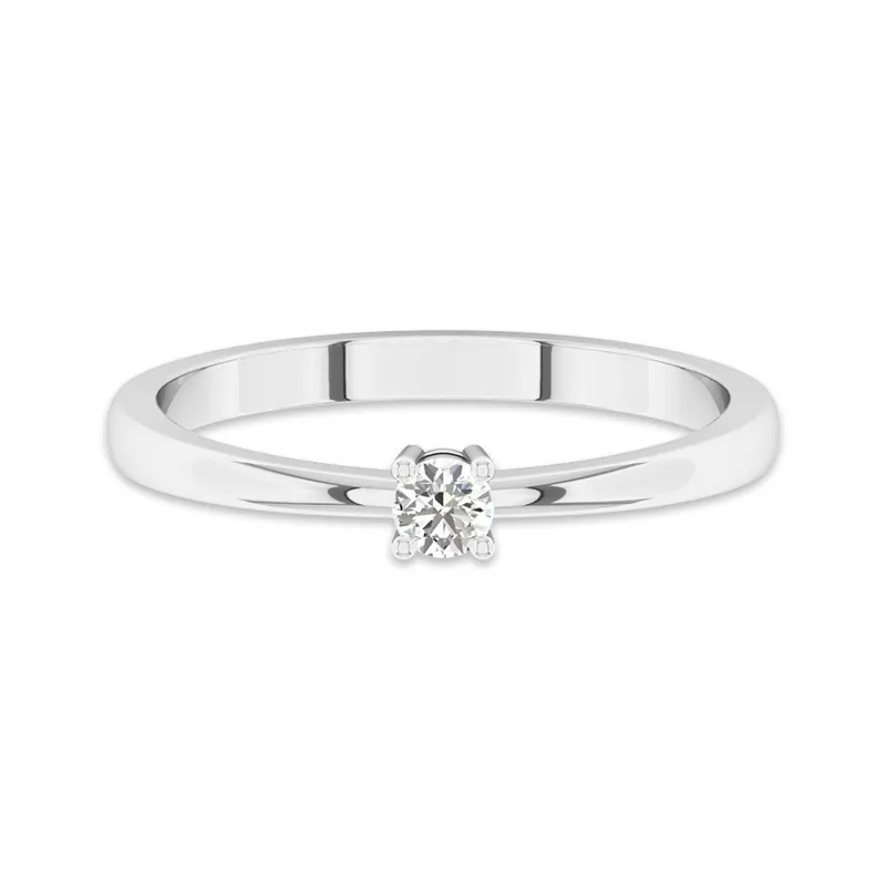 Solitaire Promise Ring Moissanite