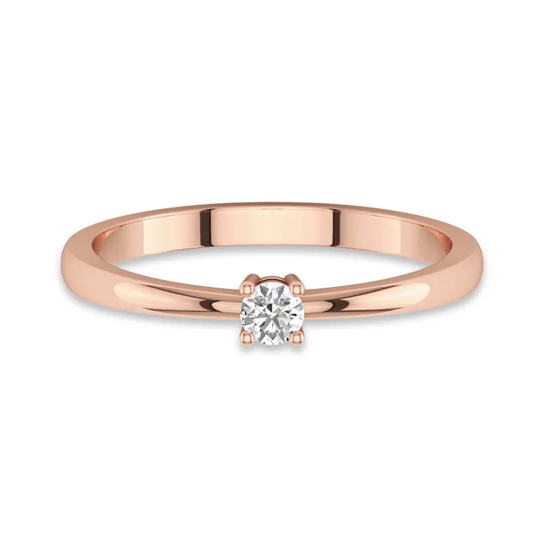 Solitaire Promise Ring Moissanite