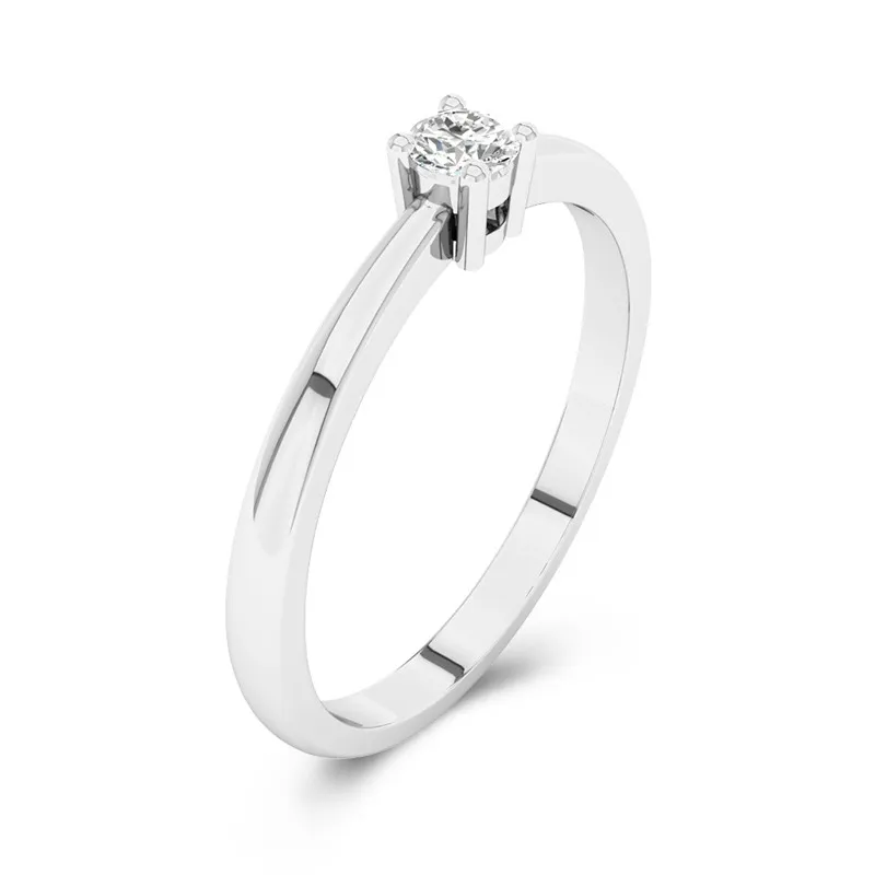 Solitaire Bague de promesse Moissanite