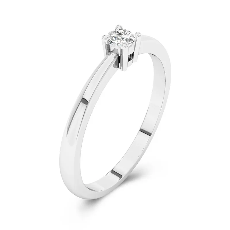 Platinum Moissanite Promise Ring