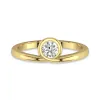 Solitaire Bezel Promise Ring Moissanite