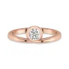 Solitaire Bezel Promise Ring Moissanite