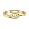 Three Stone Promise Ring Moissanite