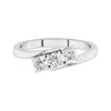 Three Stone Promise Ring Moissanite