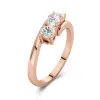 Three Stone Promise Ring Moissanite
