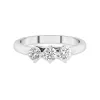 Three Stone East West Promise Ring Moissanite