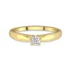 Solitaire Cathedral Promise Ring Moissanite