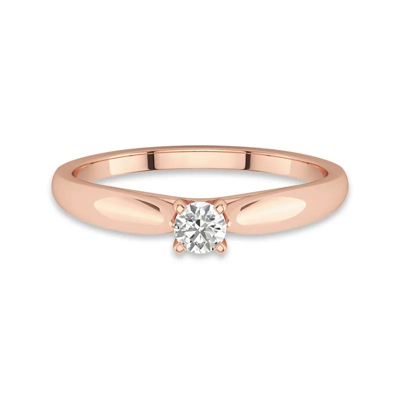 Solitaire Cathedral Promise Ring Moissanite