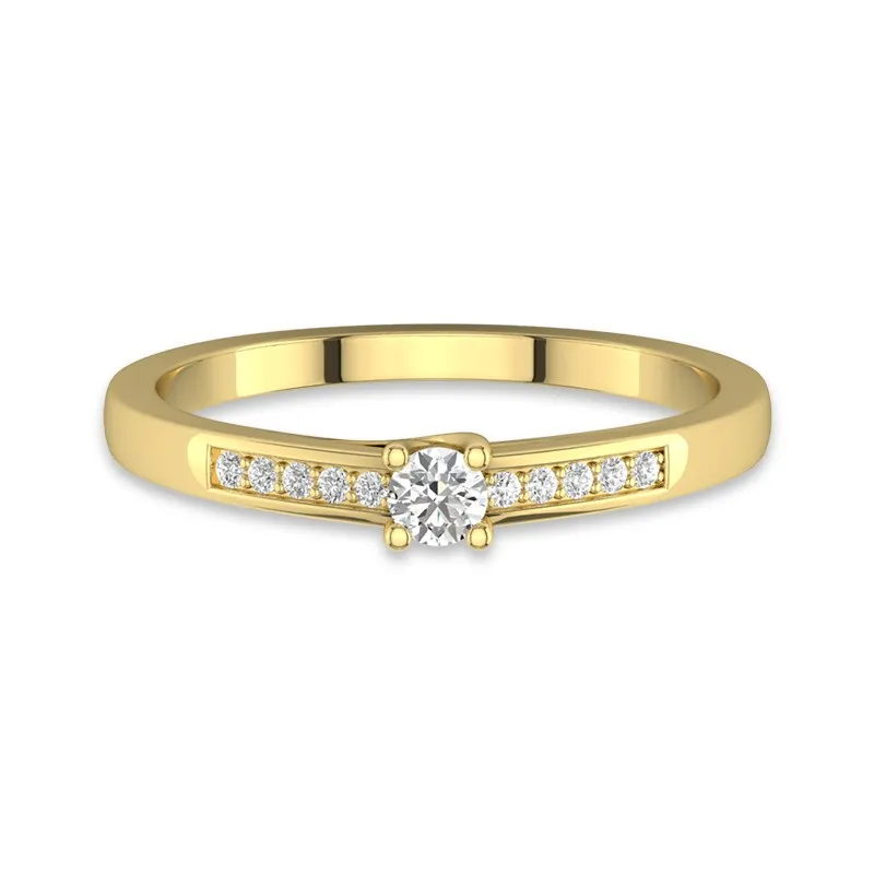 14K Gold Moissanite Promise Ring