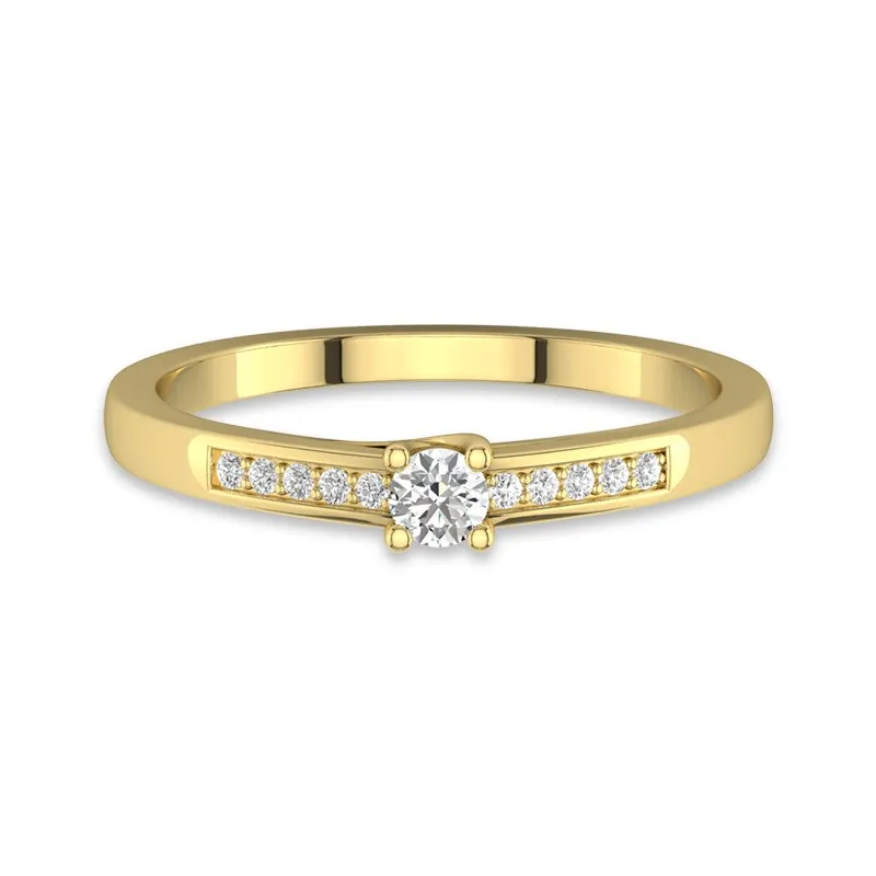 925 Sterling Silver Moissanite Promise Ring