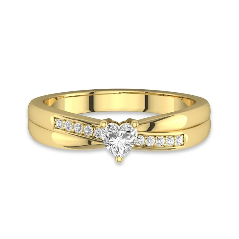 Pavé Bague de promesse Moissanite