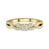 Pavé Promise Ring Moissanite