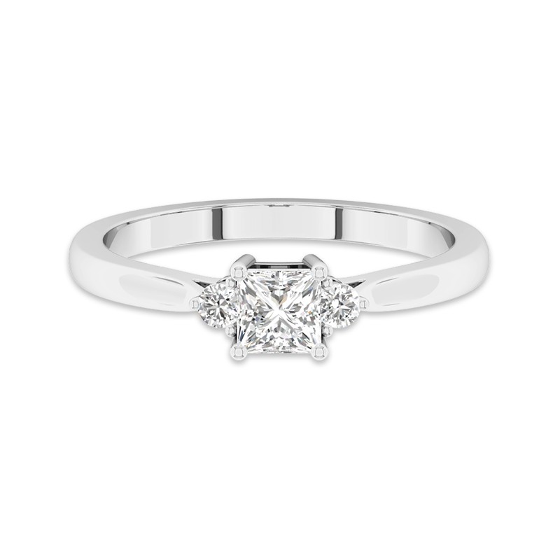 18k white deals gold promise ring