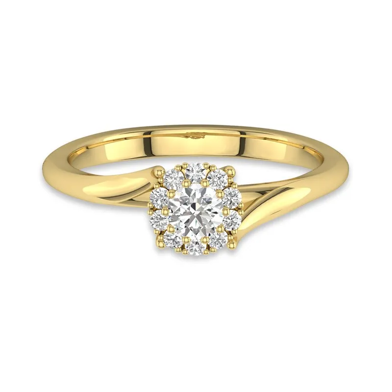 Grappe Bague de promesse Moissanite