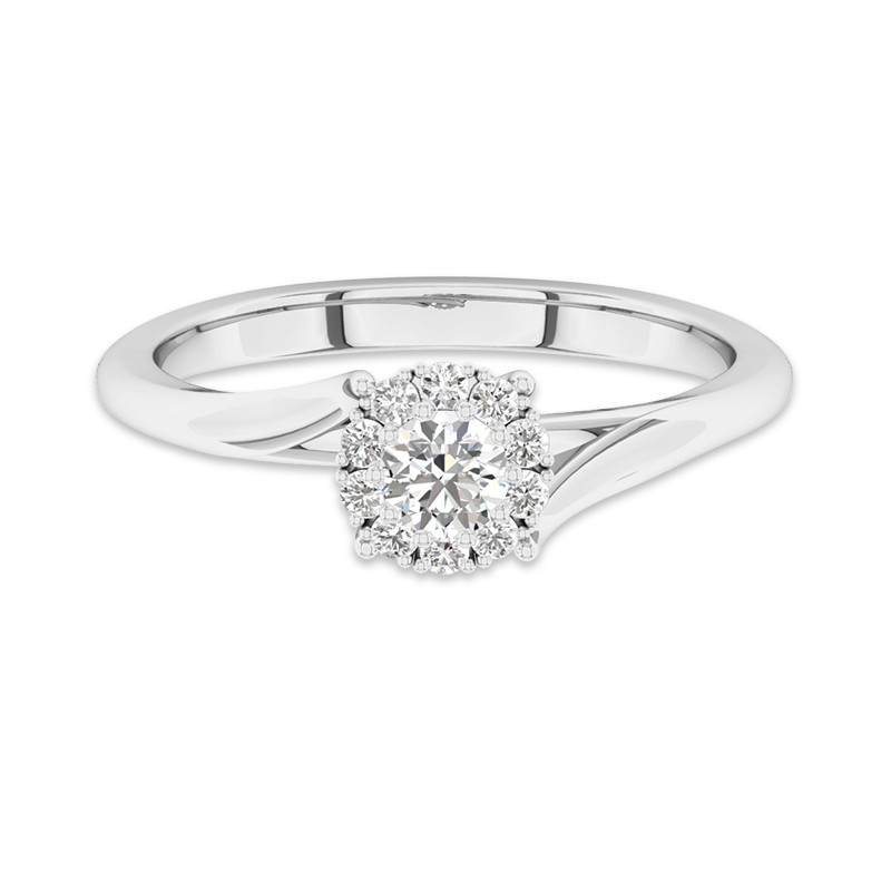 Moissanite promise deals ring