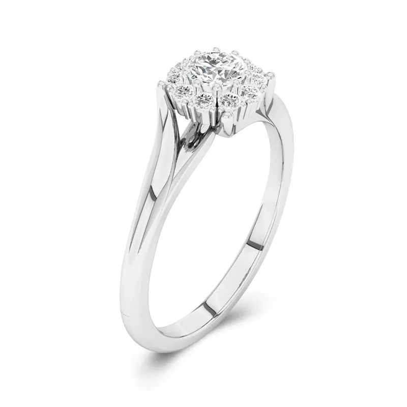 Grappe Bague de promesse Moissanite