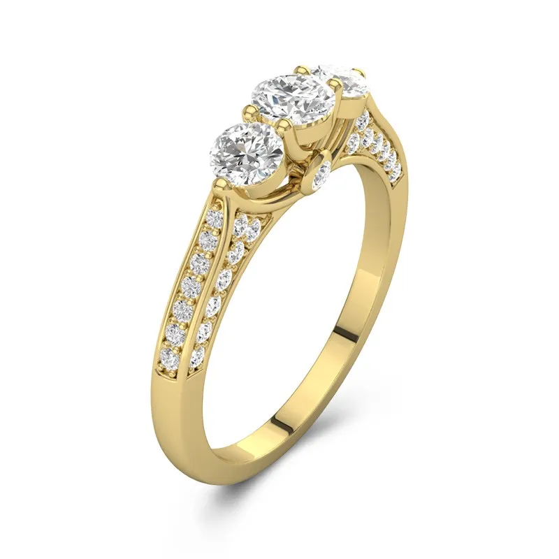 14K Gold Moissanite Promise Ring